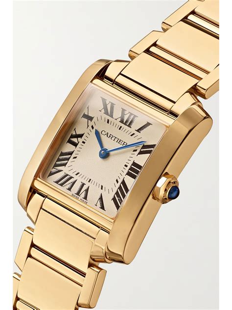 cartier tank gold watch|cartier tank française watch.